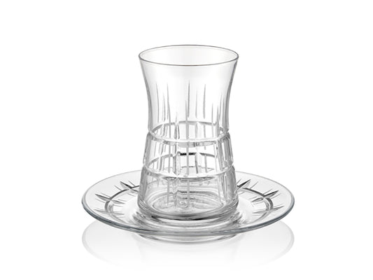 Melisa Kristal Desenli Çay Bardağı Seti